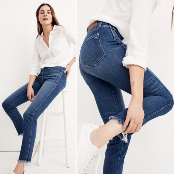 Madewell Denim - Madewell | Slim Straight Raw Hem Jeans in Appleton